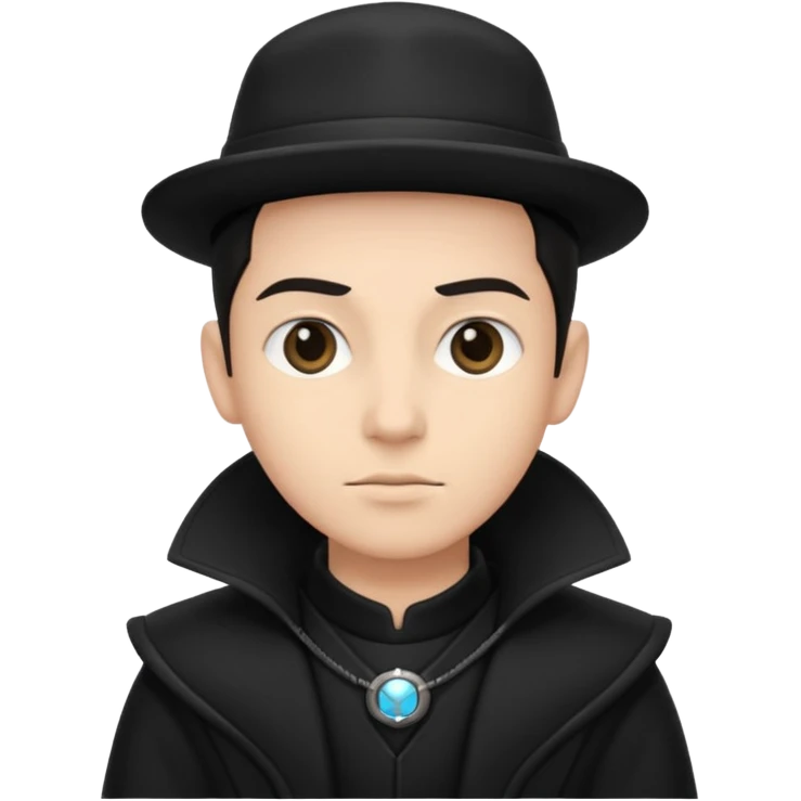 time traveler in black clothes emoji