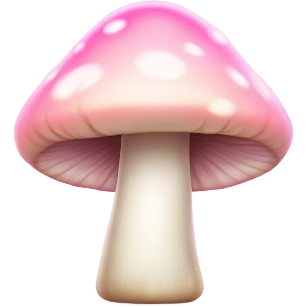 Light pastel pink mushroom with sparkles emoji