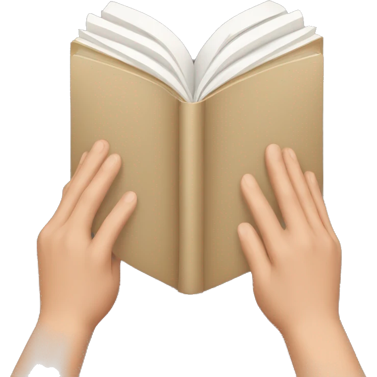 Open book over hands emoji