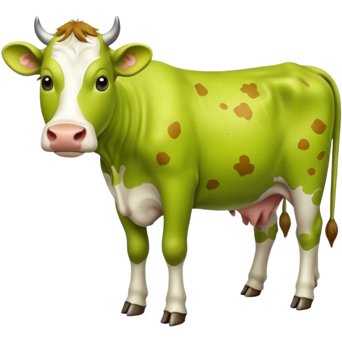Chartreuse cow emoji