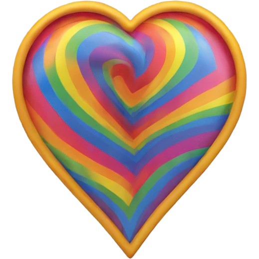 I love you in rainbow emoji