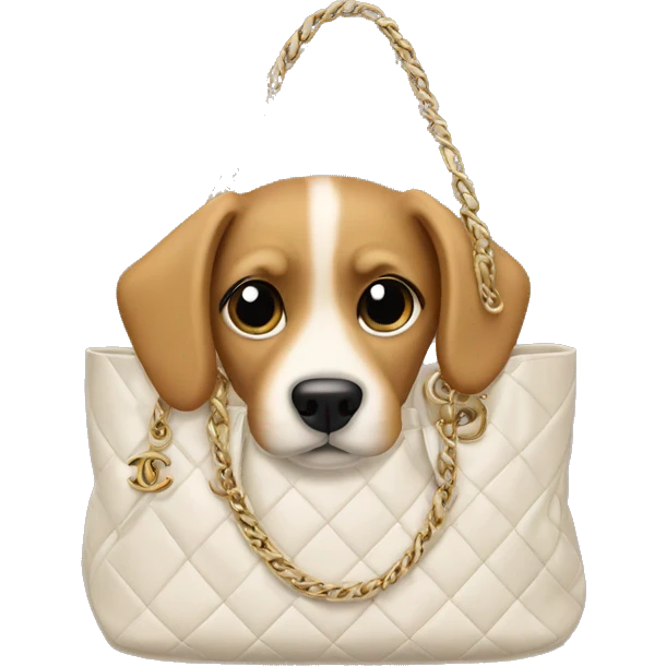 dog in a chanel bag emoji