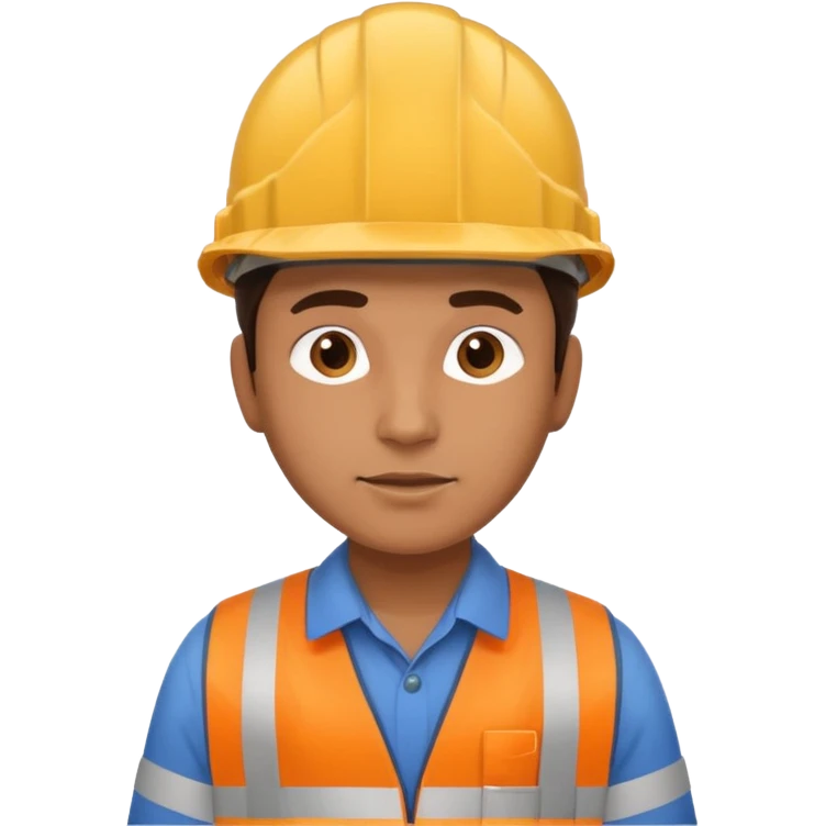 engineer in hard hat view from above emoji