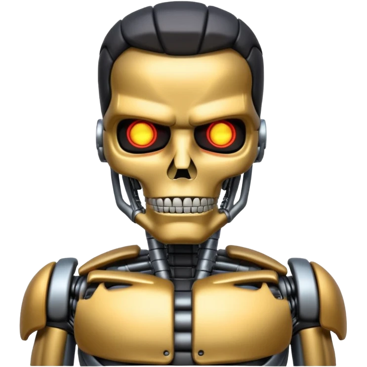 Creates an emoji with the image of the state of Arnold Schwarzenegger from the Terminator emoji