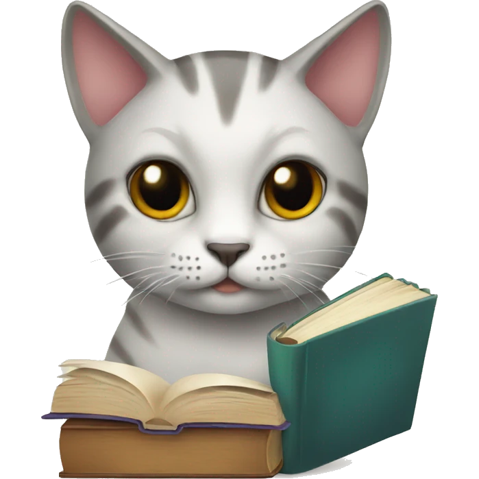 Cat With Book emoji