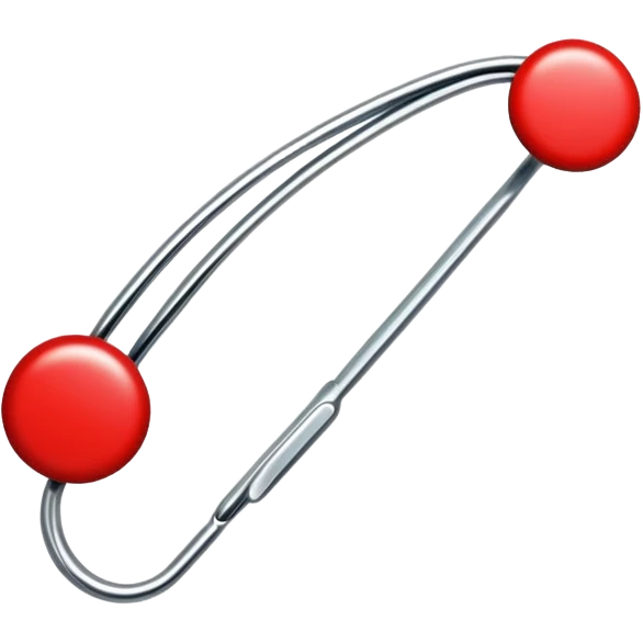 a bright red hairpin hair clip emoji