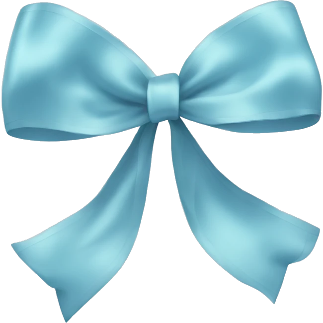 pastel blue ribbon bow emoji