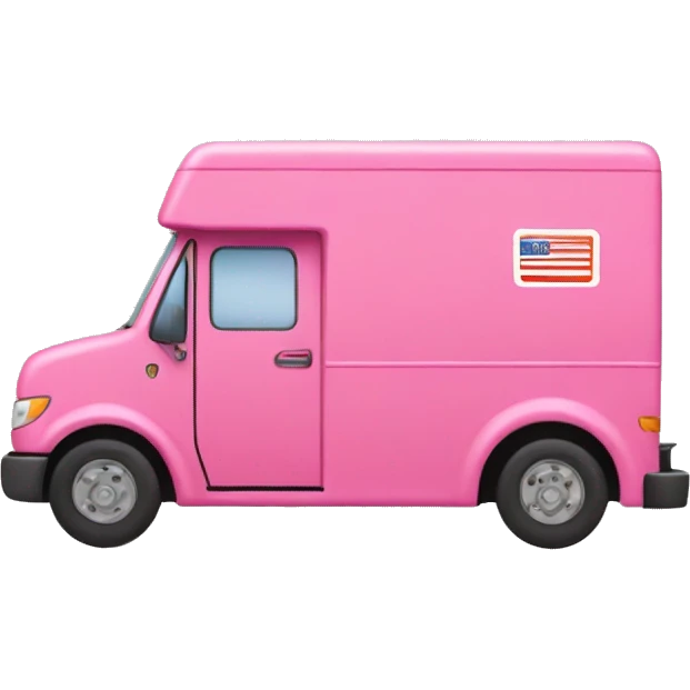 Pink postal service truck emoji