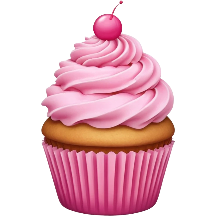 Cupcake with pink icing emoji