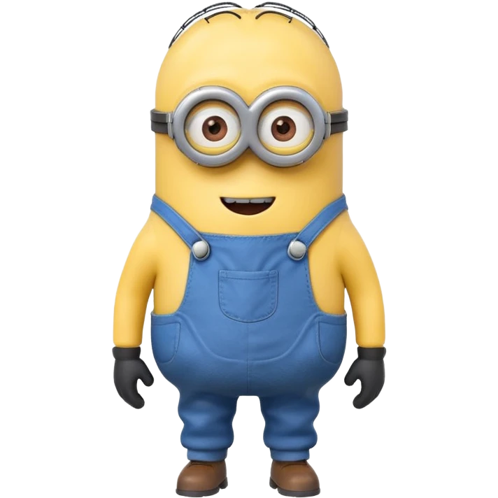 A yellow minion showing his butt emoji