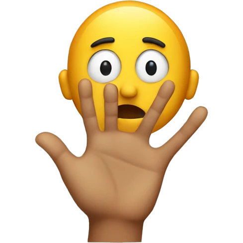 face with hands up emoji