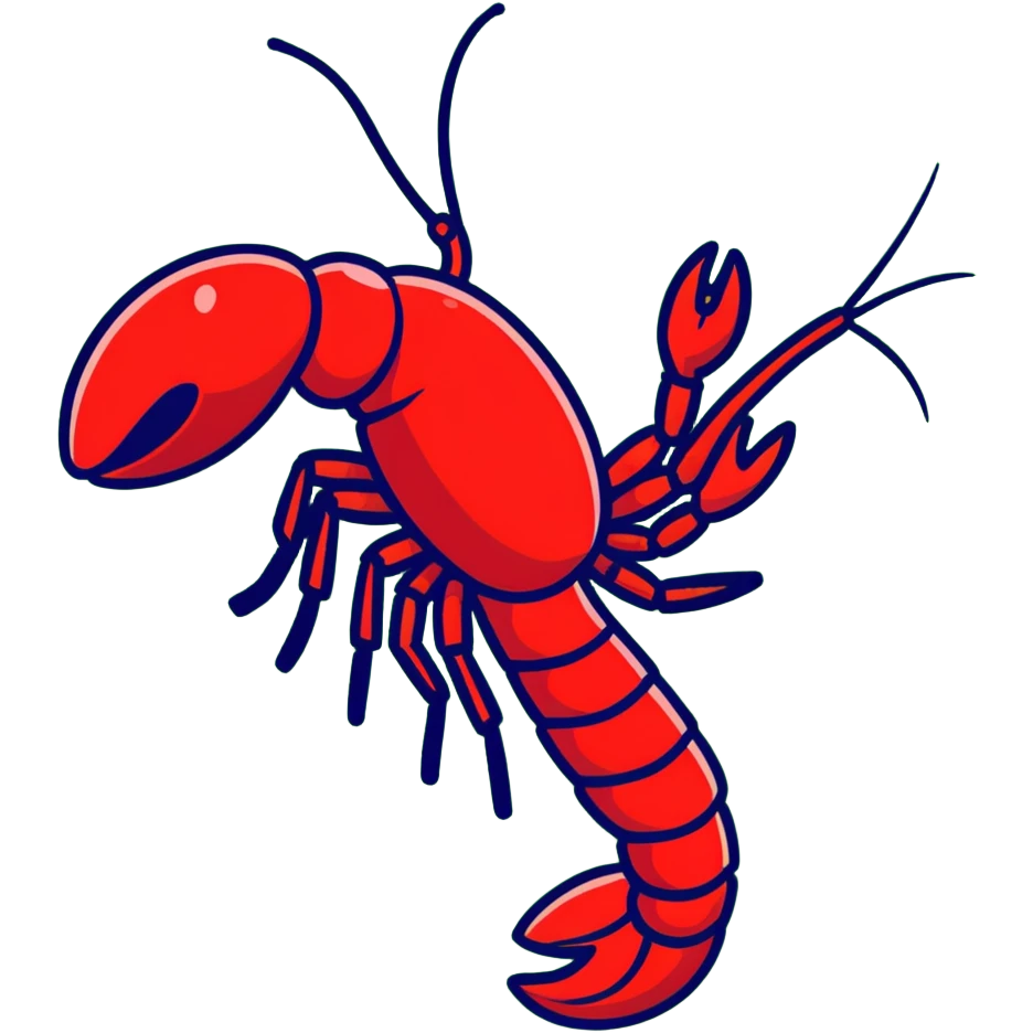 Red crawfish in a spicy boil emoji