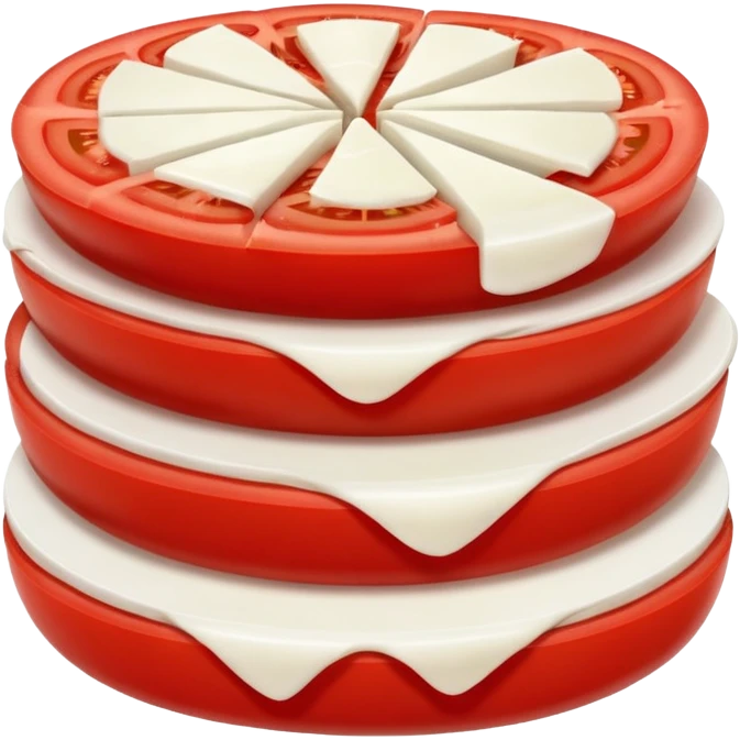 Tomato and mozzarella slices emoji
