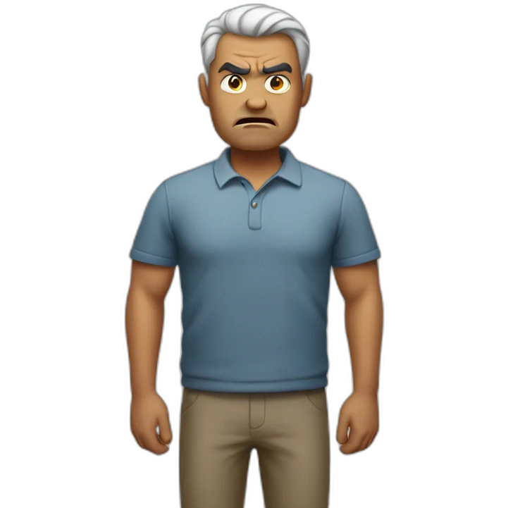 angry man standing emoji