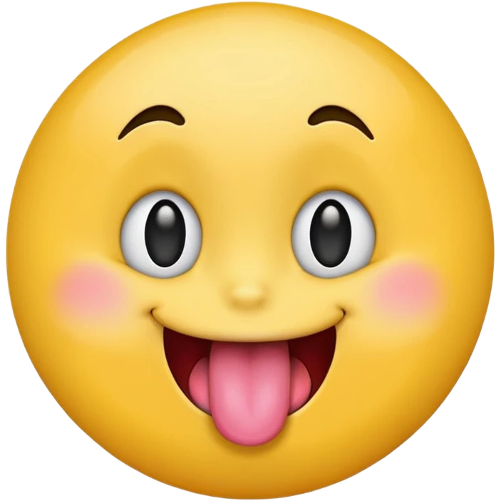 original emoji look yellow circle with winkey face tongue out  emoji