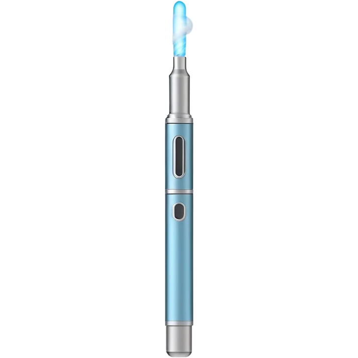 sleek vape pen emitting a small puff of vapor emoji