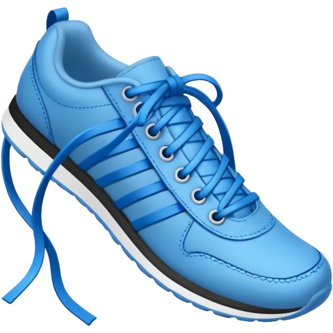 make an emoji of blue shoe laces only- they should be long and stringy emoji