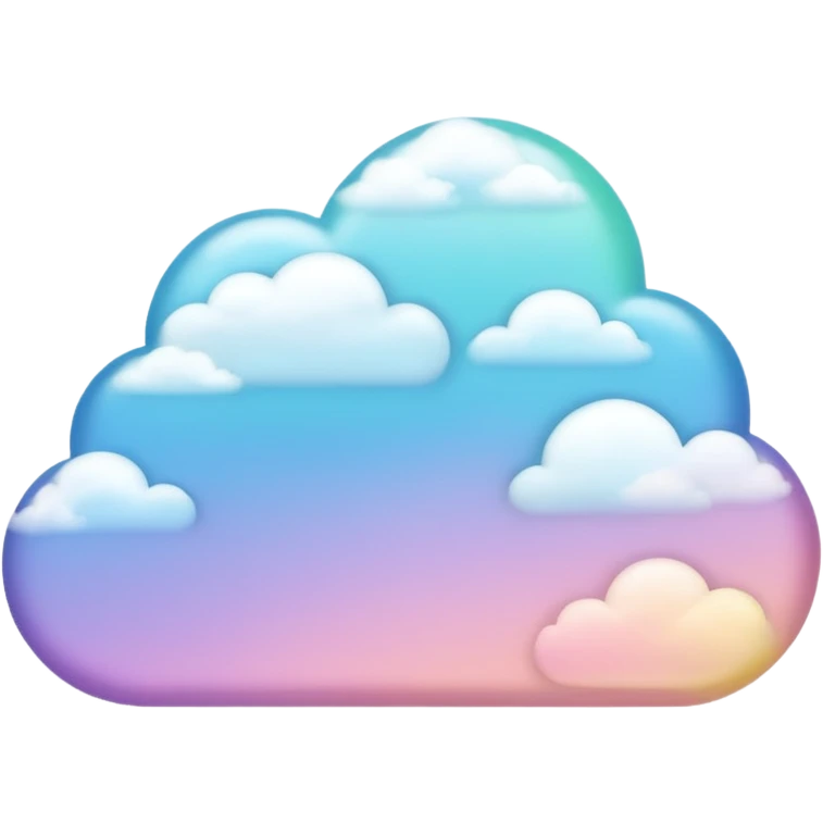 Shiny glossy aesthetic Pastel clouds  emoji