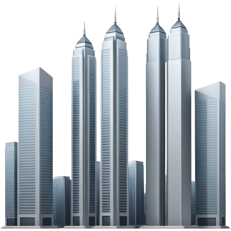 plane flying towards two identical sky scrapers emoji