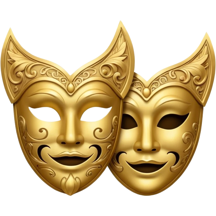 Happy and sad masks theater emoji