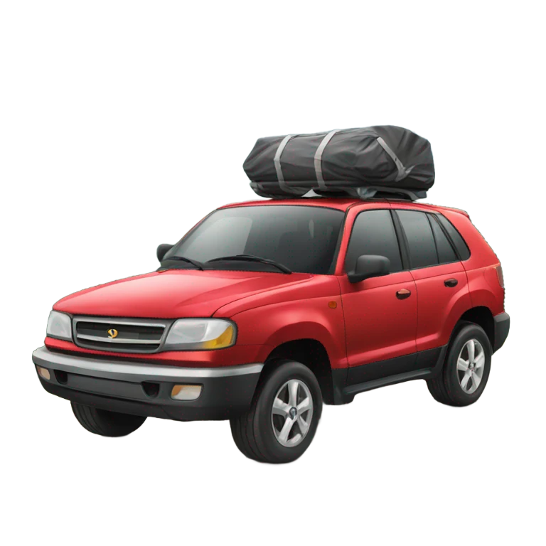 car in mountain emoji
