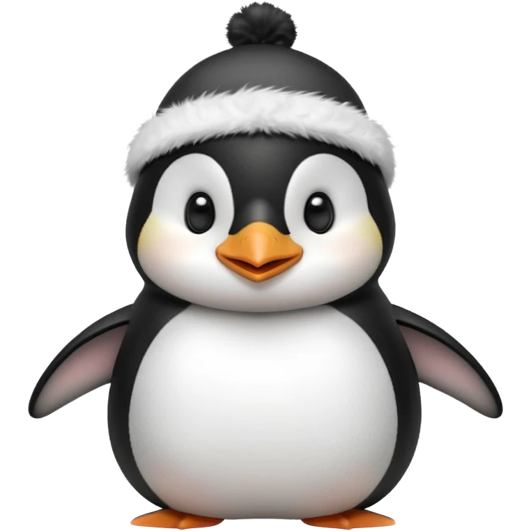 Penguin with tiny hat emoji