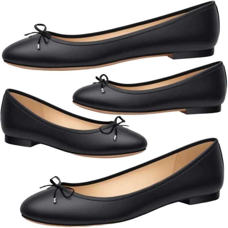 plain isolated black ballet flats emoji