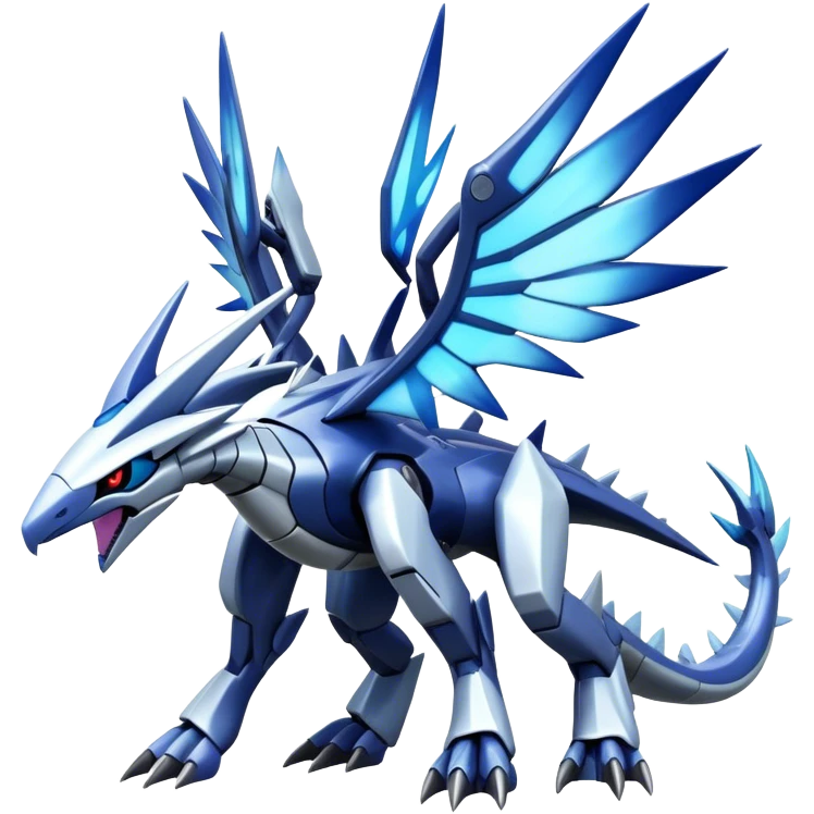  Cool Edgy Shiny Futuristic Ethereal Legendary Dialga-Digimon-Palkia-hybrid full body emoji