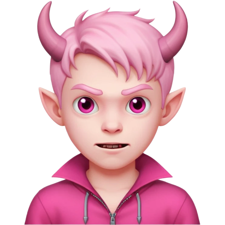 devil boyl in pink outfit emoji