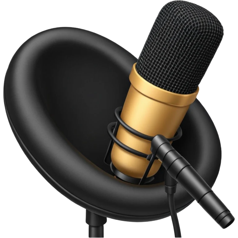 recording studio microphone with cover emoji