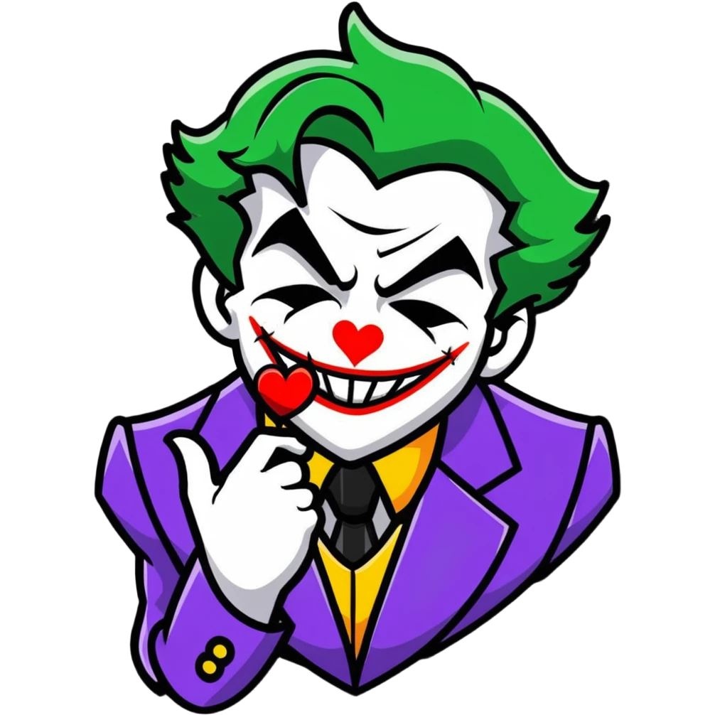 Joker breaking a heart emoji