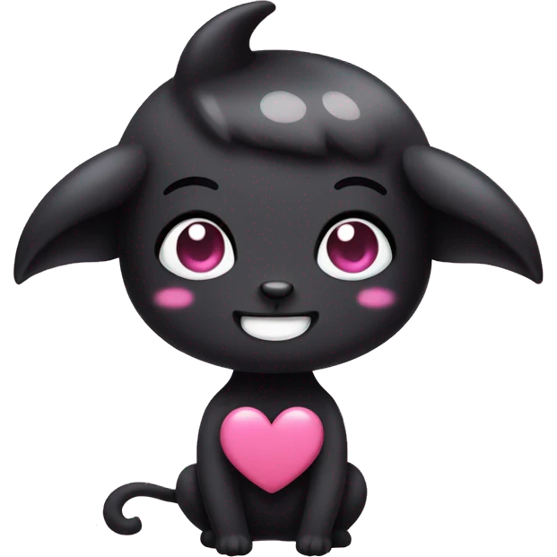 kuromi with heart eyes emoji