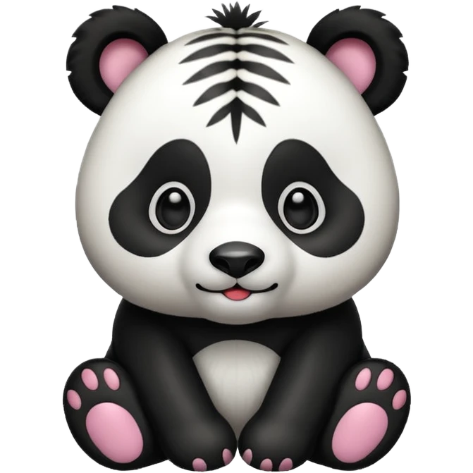 panda fused with zebra emoji