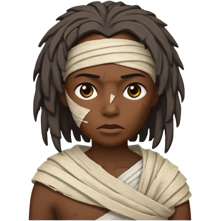 mummy disheveled hair  emoji