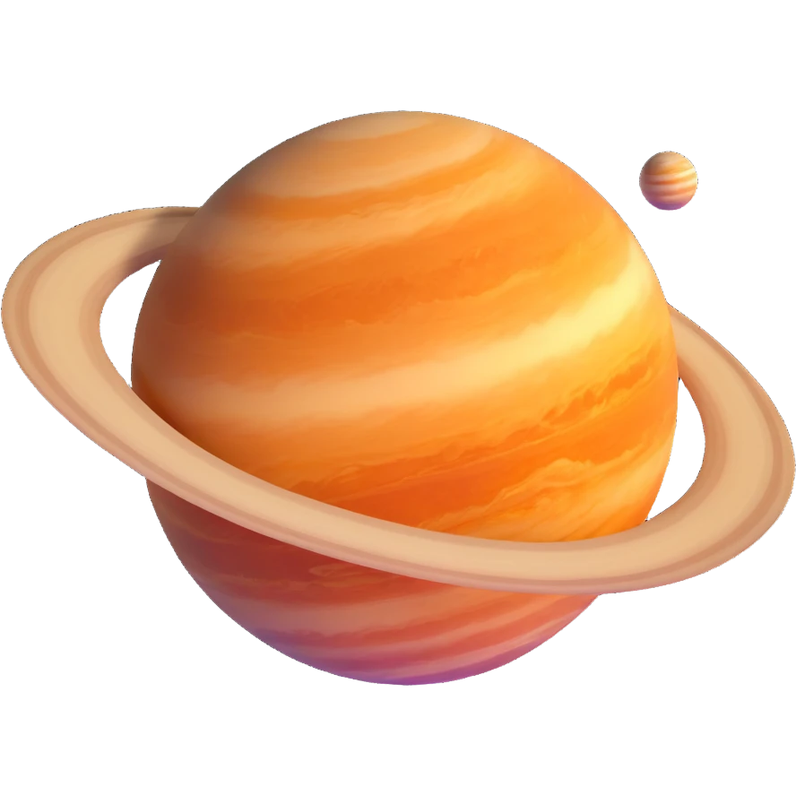 Planet Venus, circular, no rings, with swirling clouds emoji