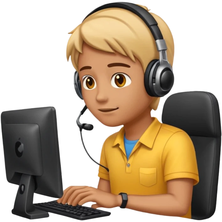 create a realistic emoji showing logistic person monitored something emoji