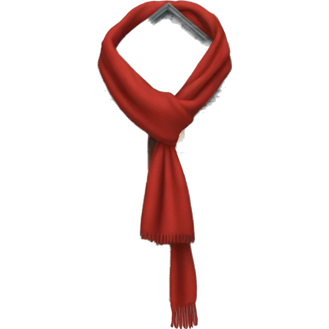 the house is wrapped in a large red scarf emoji