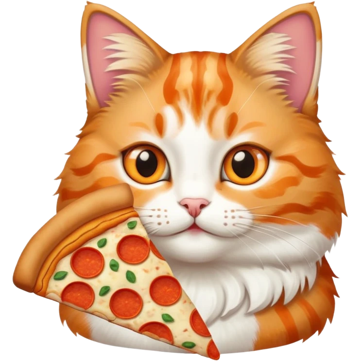 cat with pizza emoji