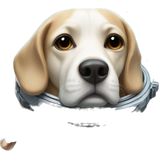 space dog resting in weightlessness  emoji