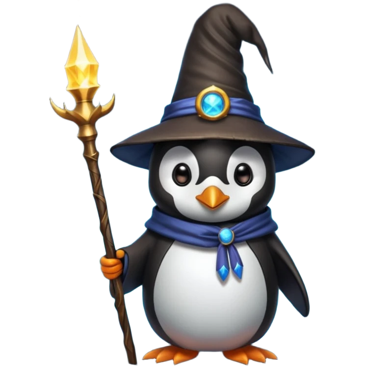 Penguin Wizard emoji