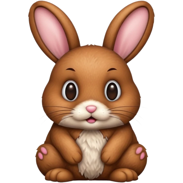 Bunny with shit emoji