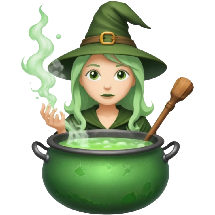 green witch cooking potion emoji