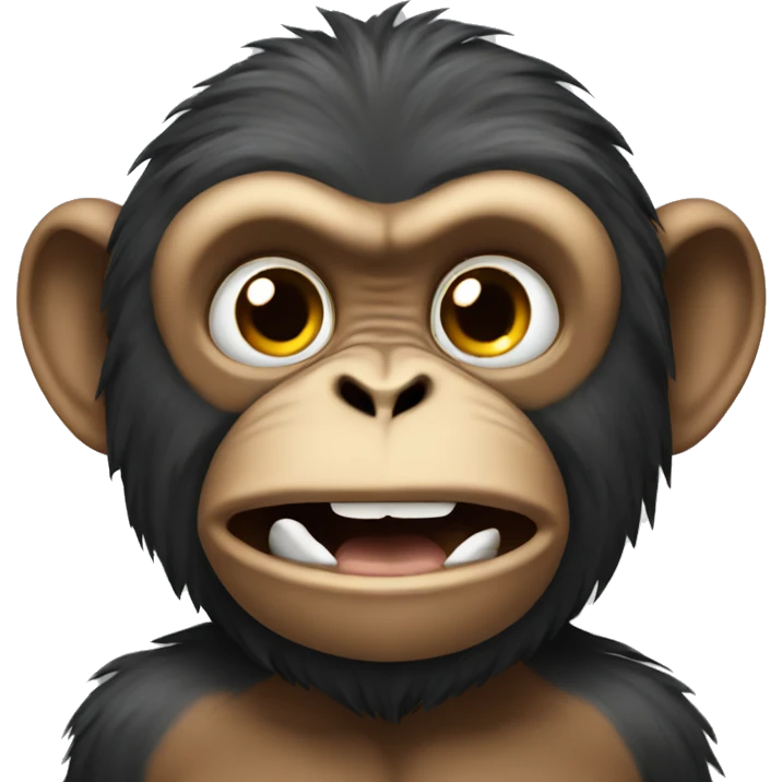 Ugly monkey emoji