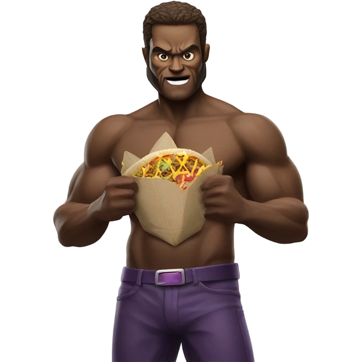 Beast from x men eating Taco Bell emoji