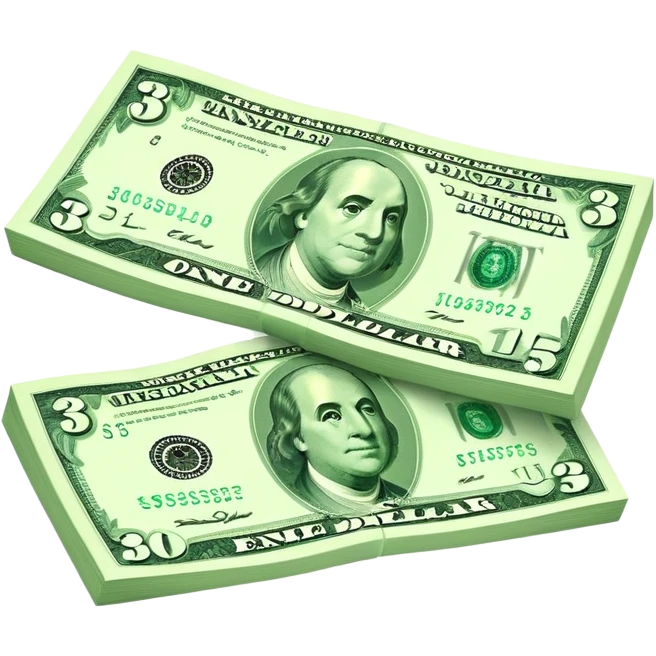 three dollar bills emoji