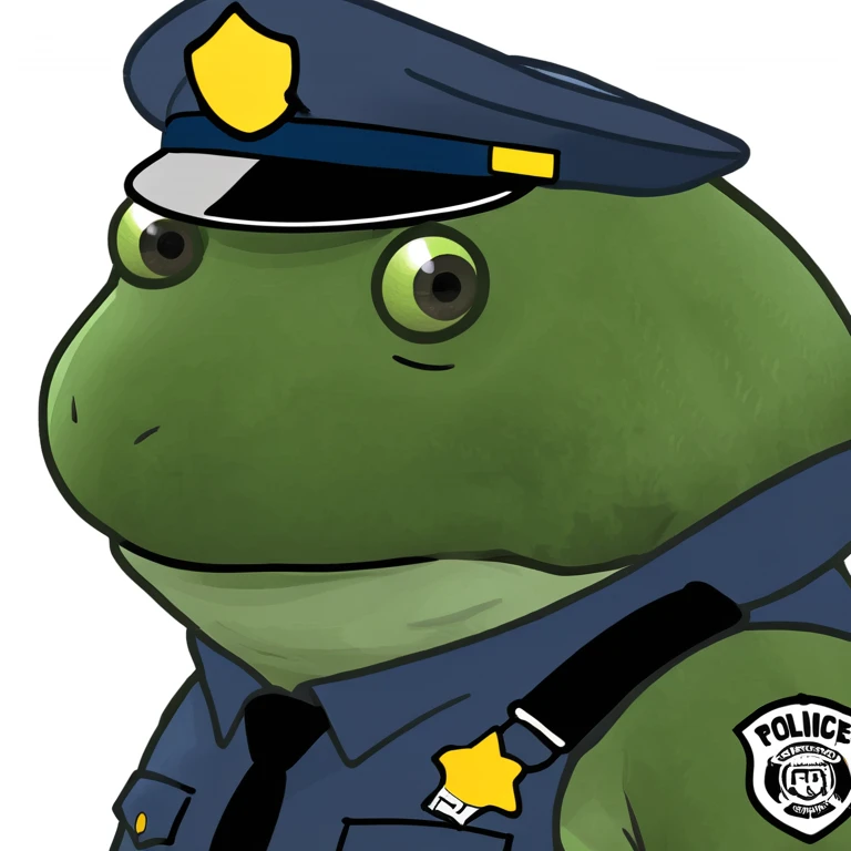 bufo in a police suit emoji