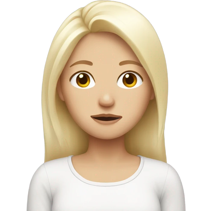 Very sleepy white blonde girl  emoji