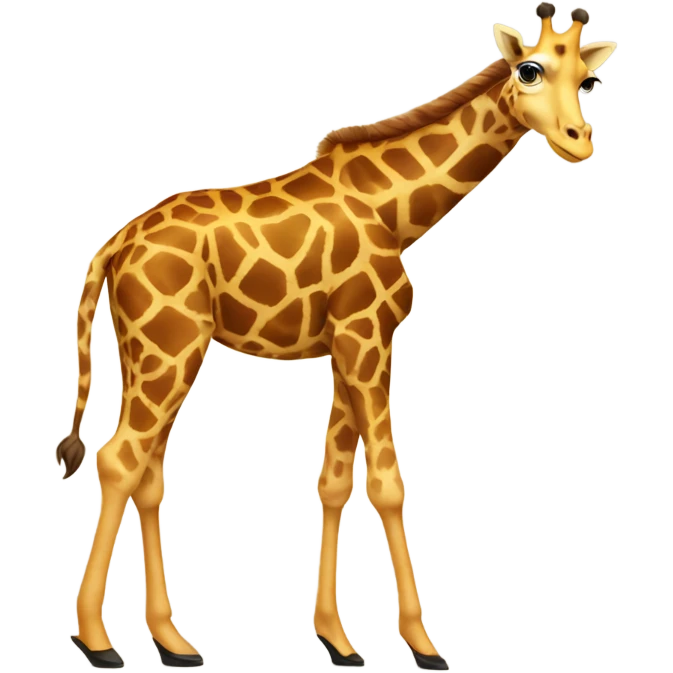 Giraffe wearing high heels emoji