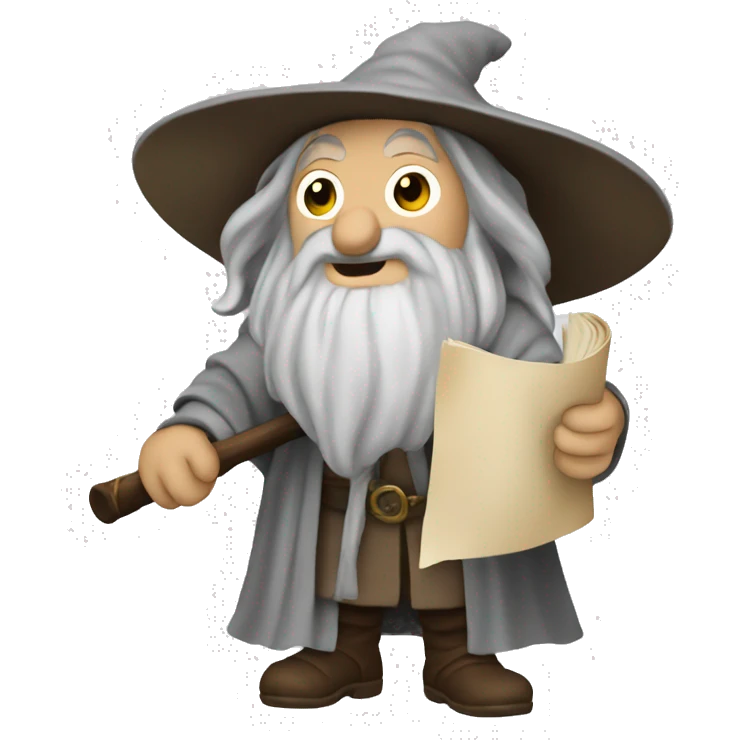 gandalf with a scroll emoji