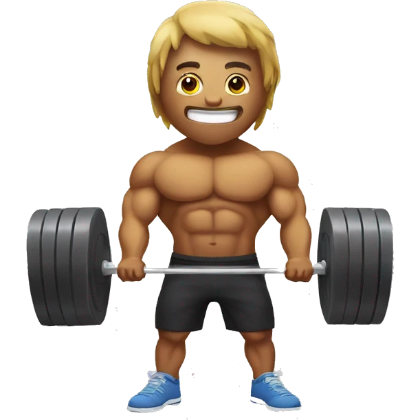 Hing with gym muscles emoji